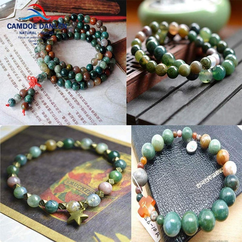 Cmidy Natural Stone Beads 100pcs 10mm India Agate Round Genuine Real Stone Beading Loose Gemstone Hole Size 1mm DIY Smooth Beads for Bracelet Necklace Earrings Jewelry Making (India Agate, 10mm) - Image 5